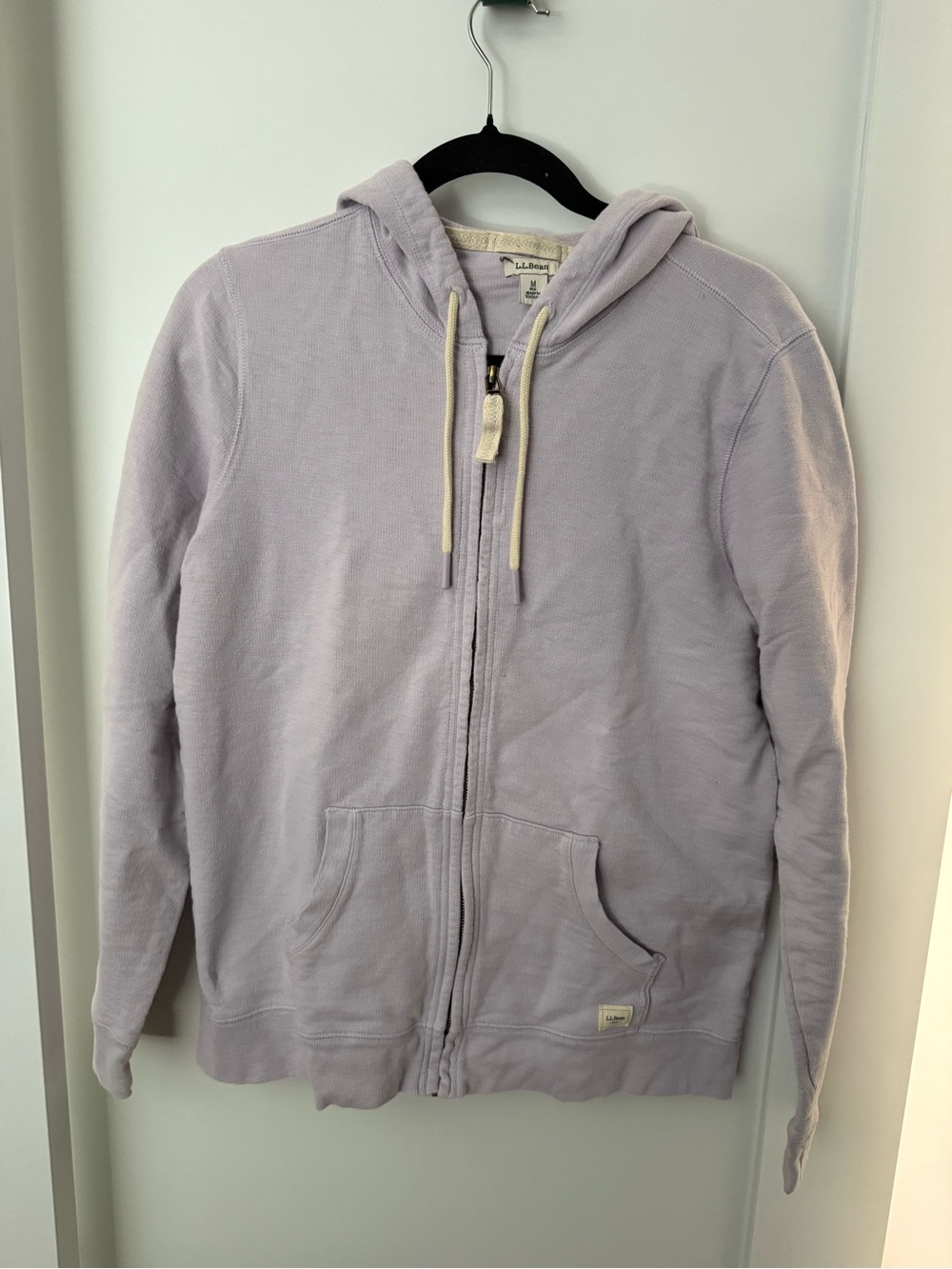 L.L. Bean Lavender Zip-Up Hooded Sweatshirt